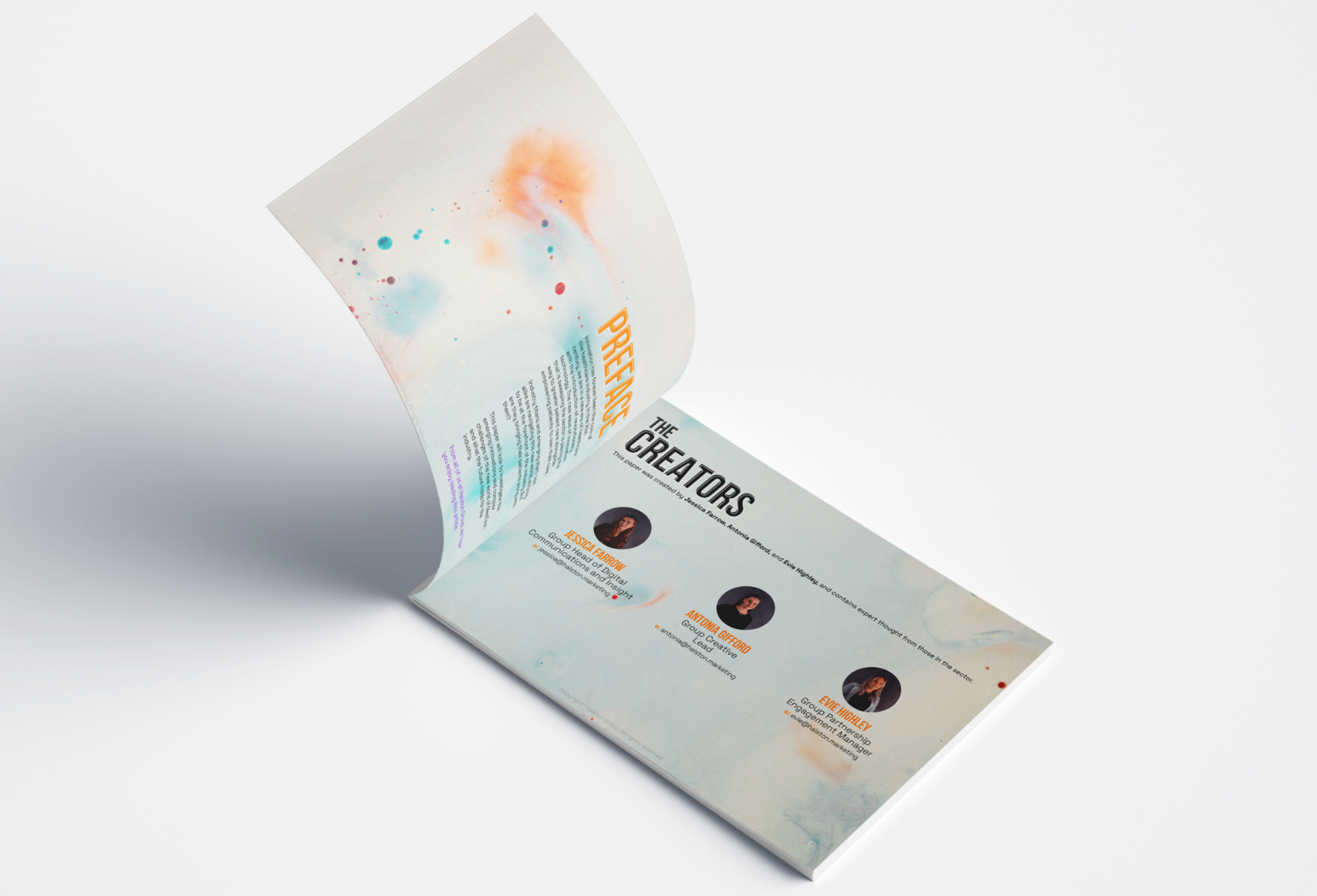 Creative document example - Halston Group whitepaper