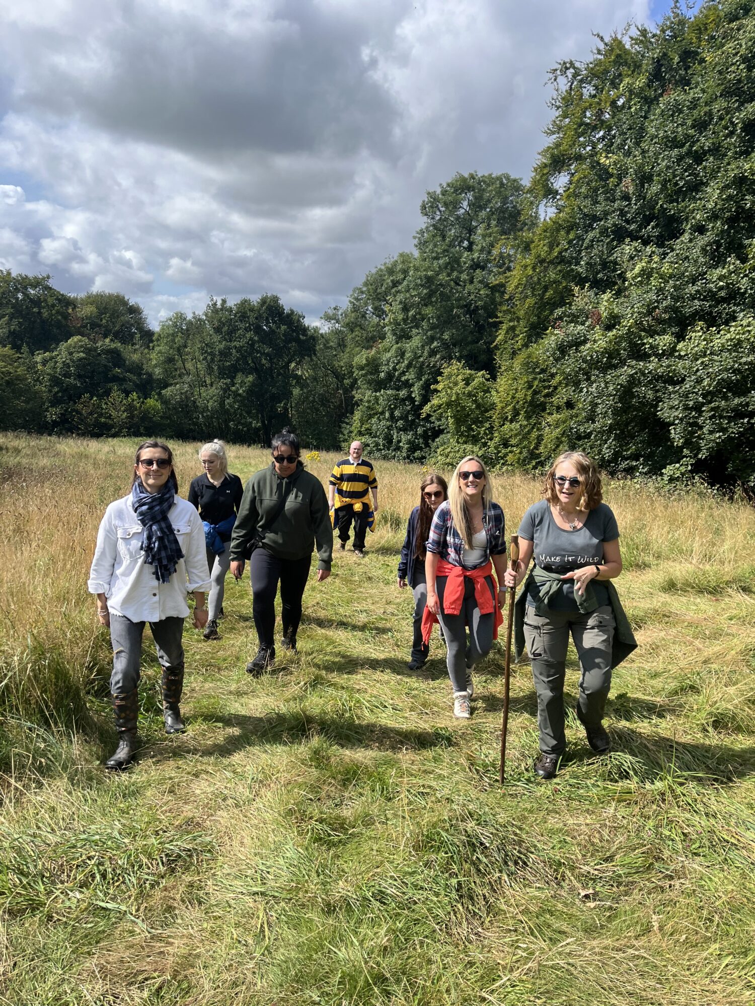 Halston B2B team in a Make It Wild field