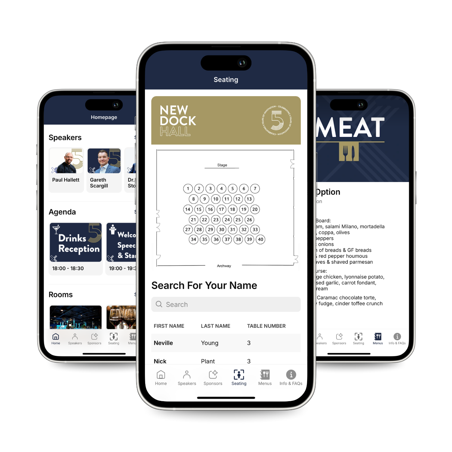 Iphone mock up of nexus app