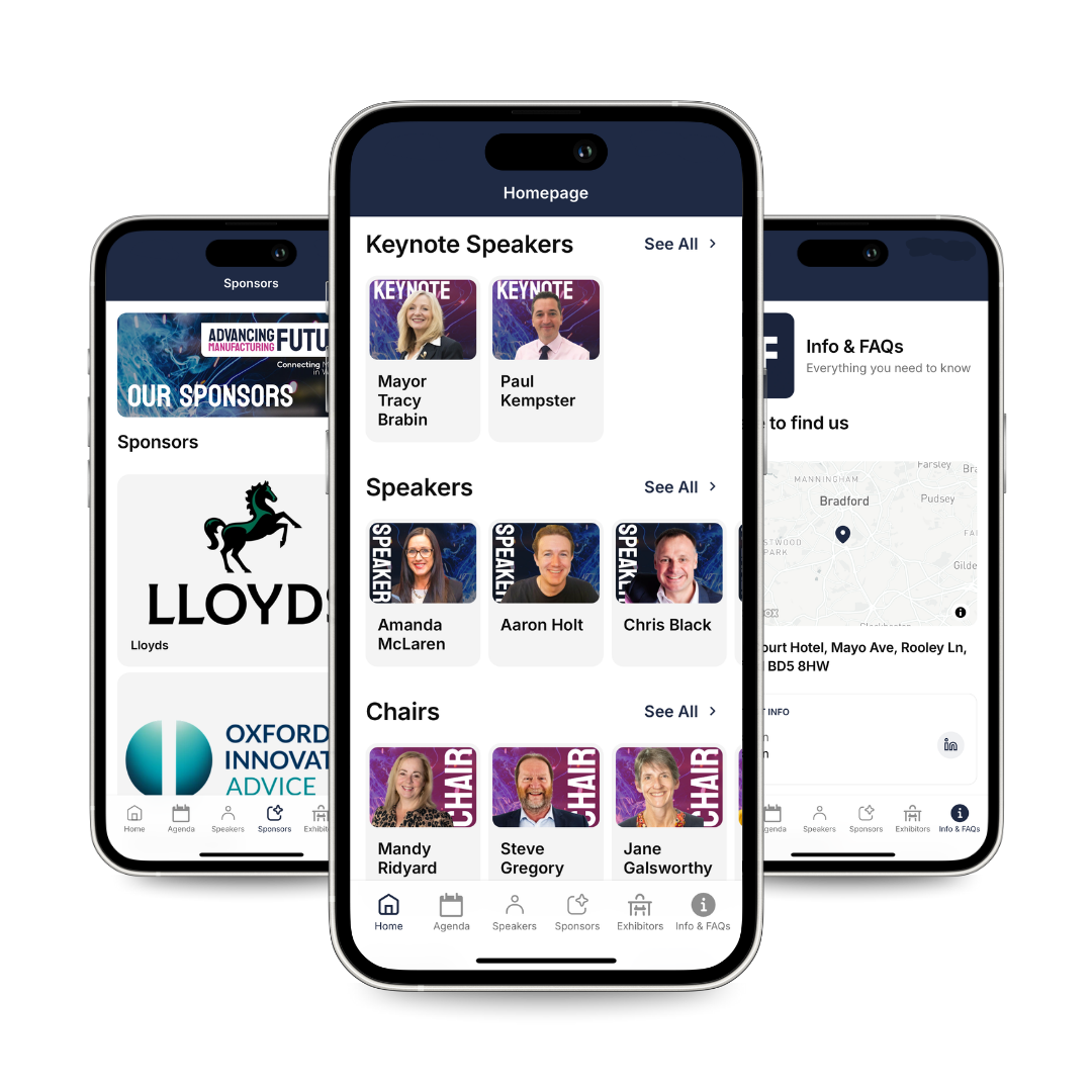 Mock up design of event app