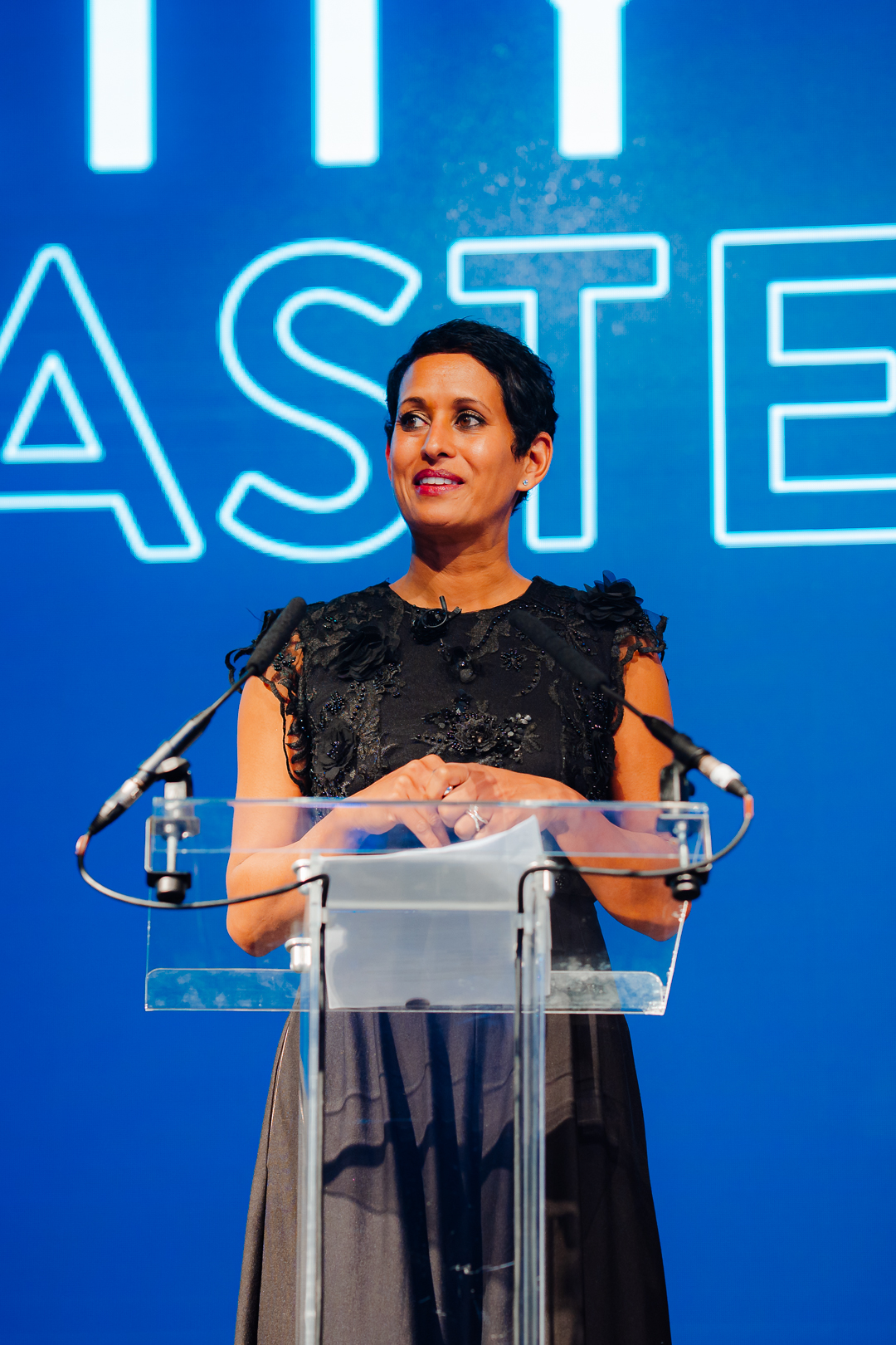 Naga Munchetty delivering the keynote